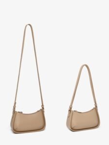 Genuine Leather Crescent Shoulder Bag - Image 6