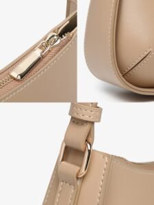 Genuine Leather Crescent Shoulder Bag - Image 4