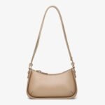 Genuine Leather Crescent Shoulder Bag