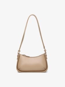 Genuine Leather Crescent Shoulder Bag