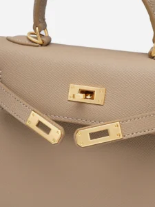 Mini Genuine Leather Kelly-Style Top Handle Crossbody Bag - Image 11