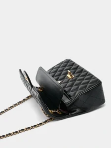 Quilted Leather Crossbody Bag - Image 4