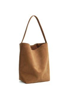 Large capacity suede tote bag - Image 3