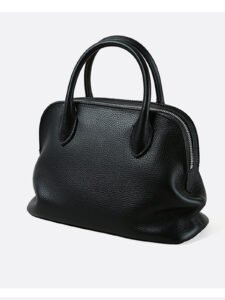 Small Boston-style top-grain cowhide handbag - Image 4